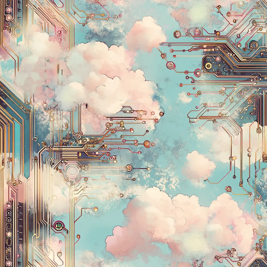 Technology background illustration for AI automation and robotics